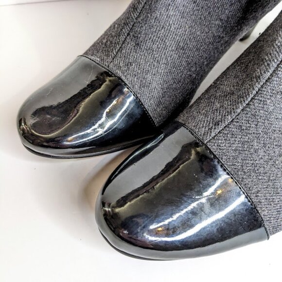 Naturalizer Gray Tweed Ankle Boot Womens 8W Nicole Office Chic Bootie - Picture 5 of 8